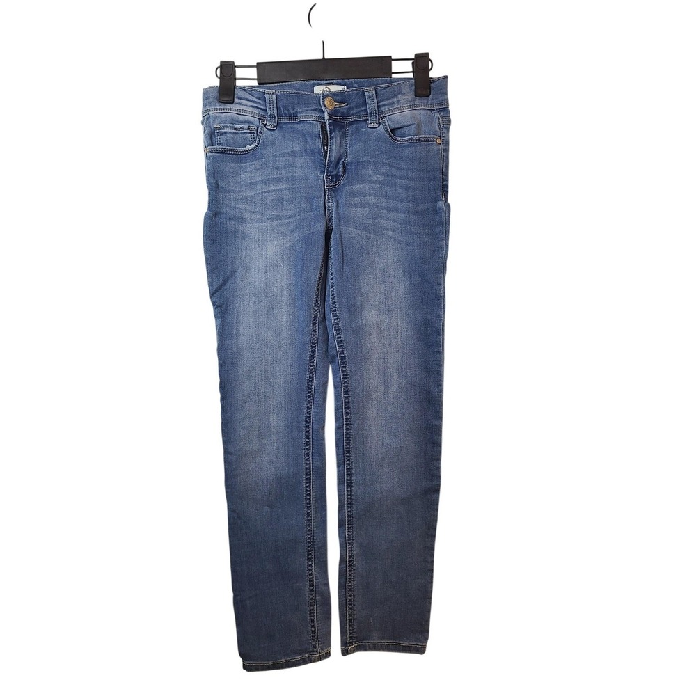 Jordache Jeans Girls 10 Blue Skinny Stretch Denim Medium Wash Zip Fly Casual